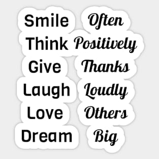 Positivity Words Sticker